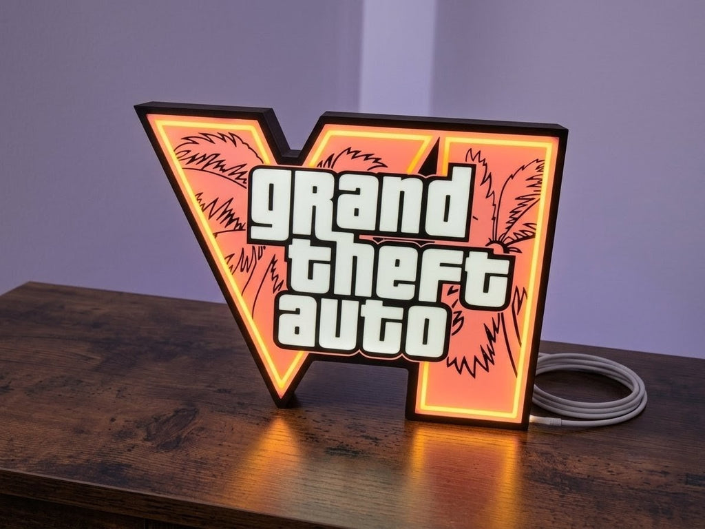 Grand theft auto led sign powered
