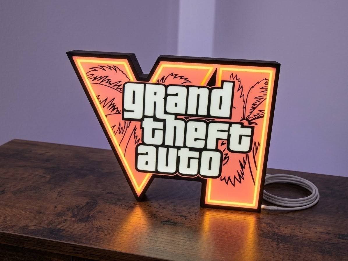 Grand theft auto led sign powered