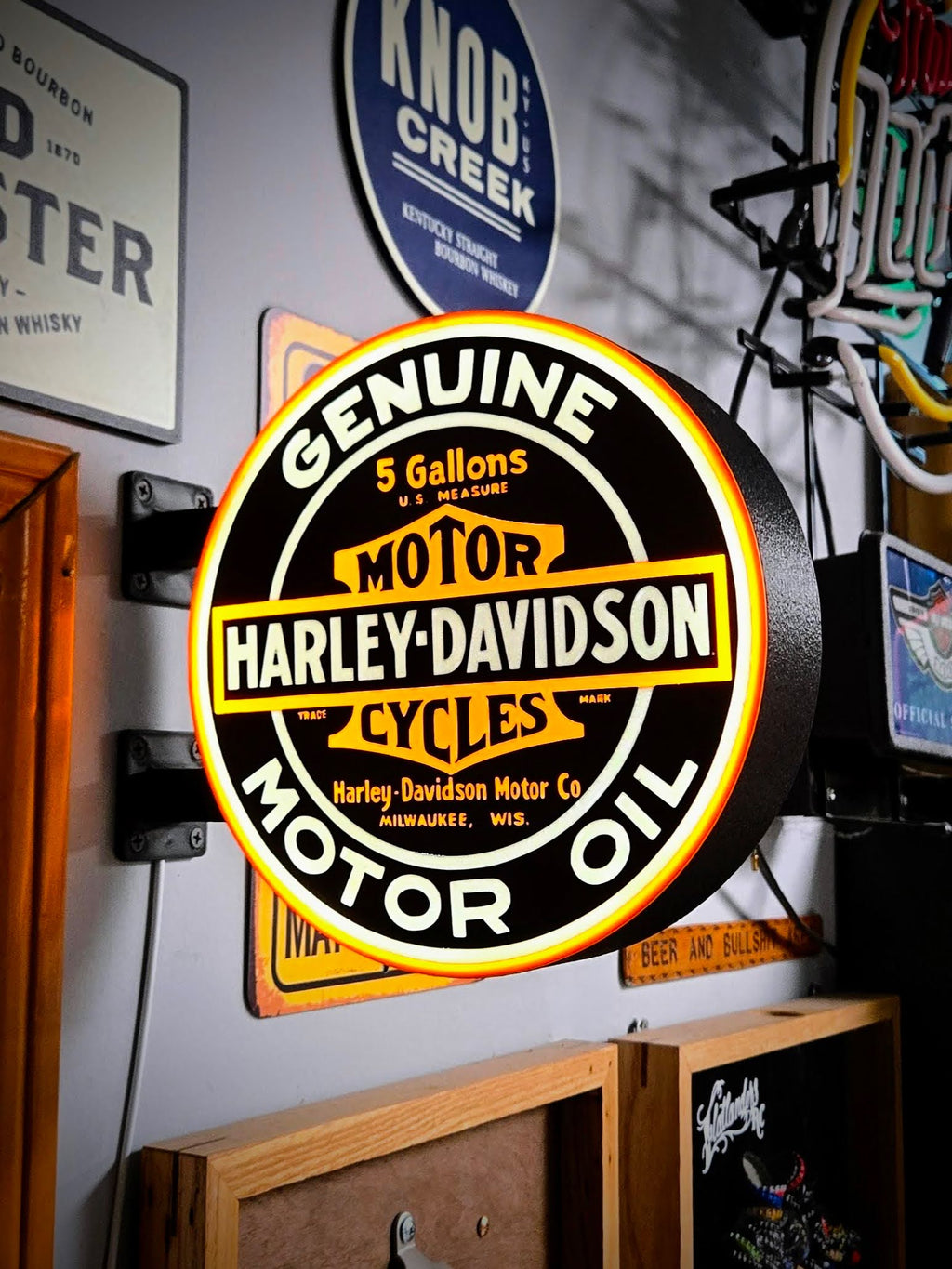 Harley Davidson led sign