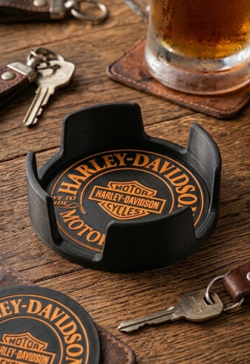 Harley Davidson coaster set