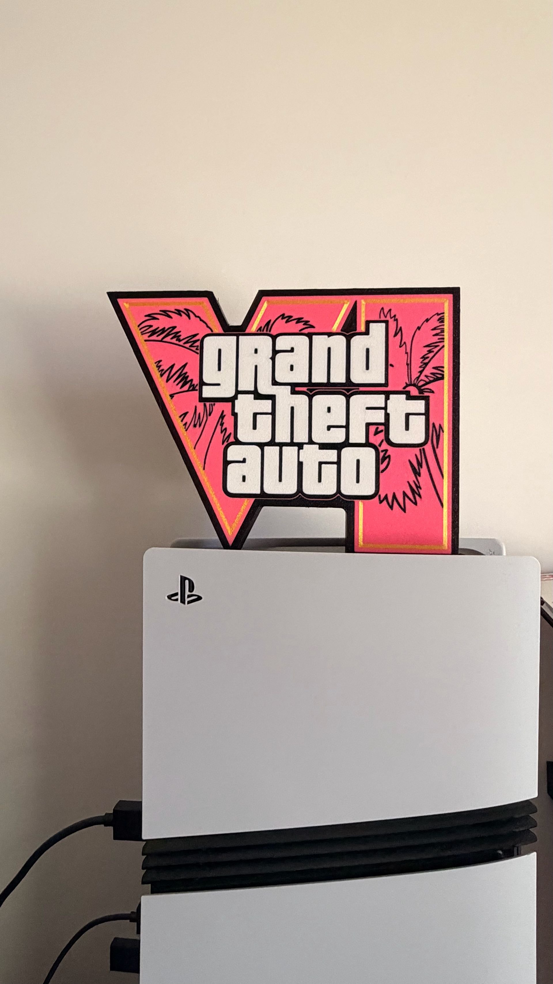 Grand theft auto led sign powered