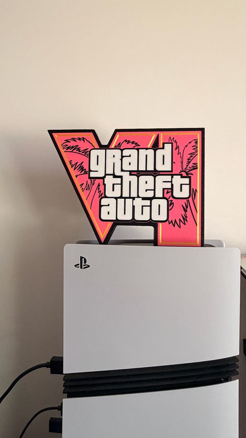 Grand theft auto led sign powered