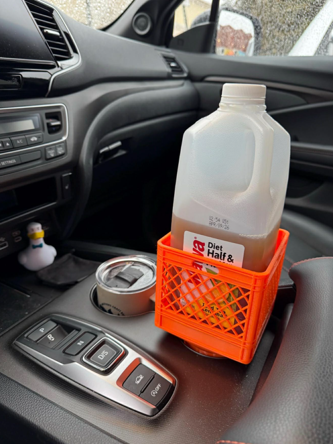 Half gallon cup holder