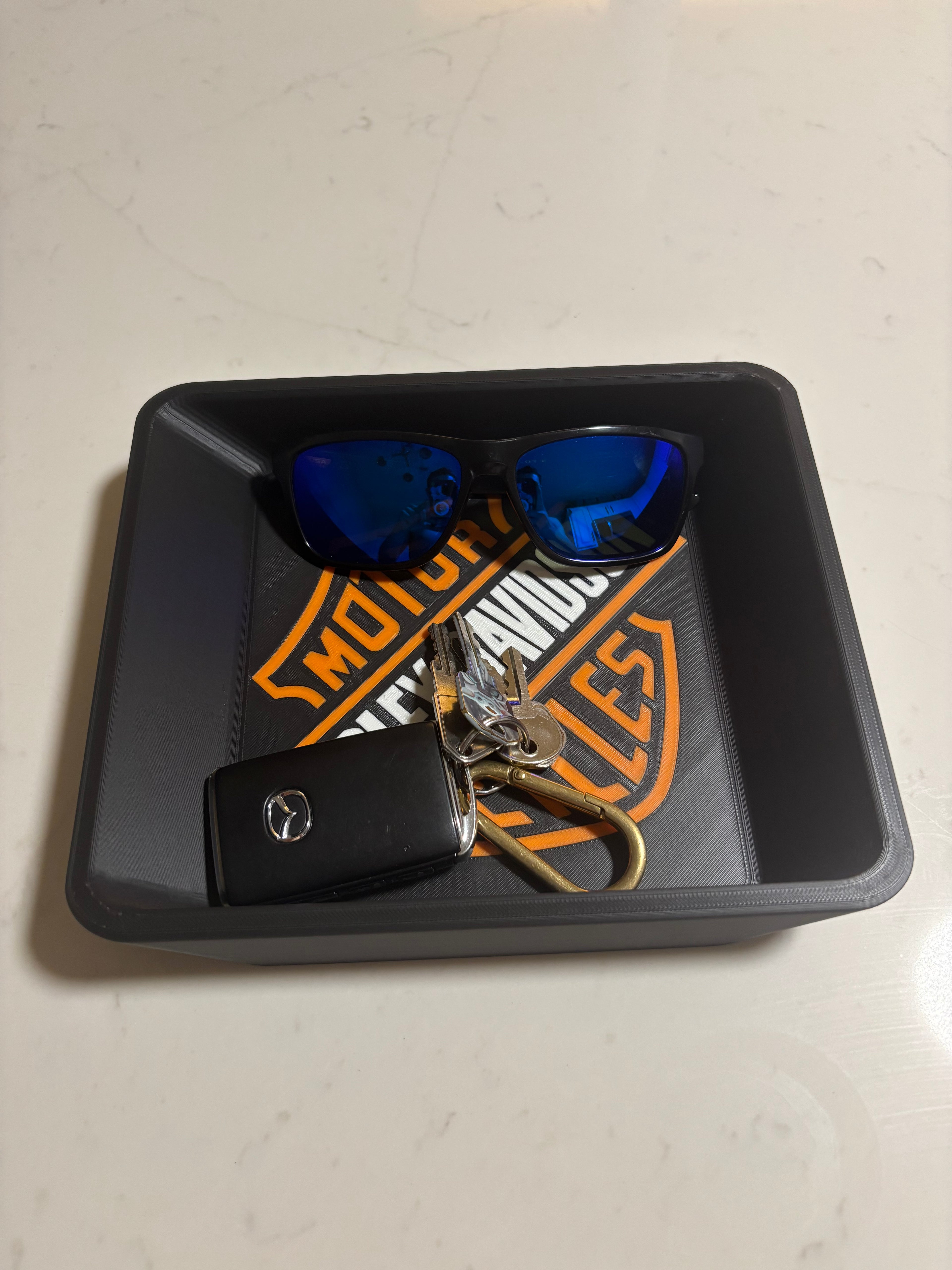 Harley Davidson, valet dump tray